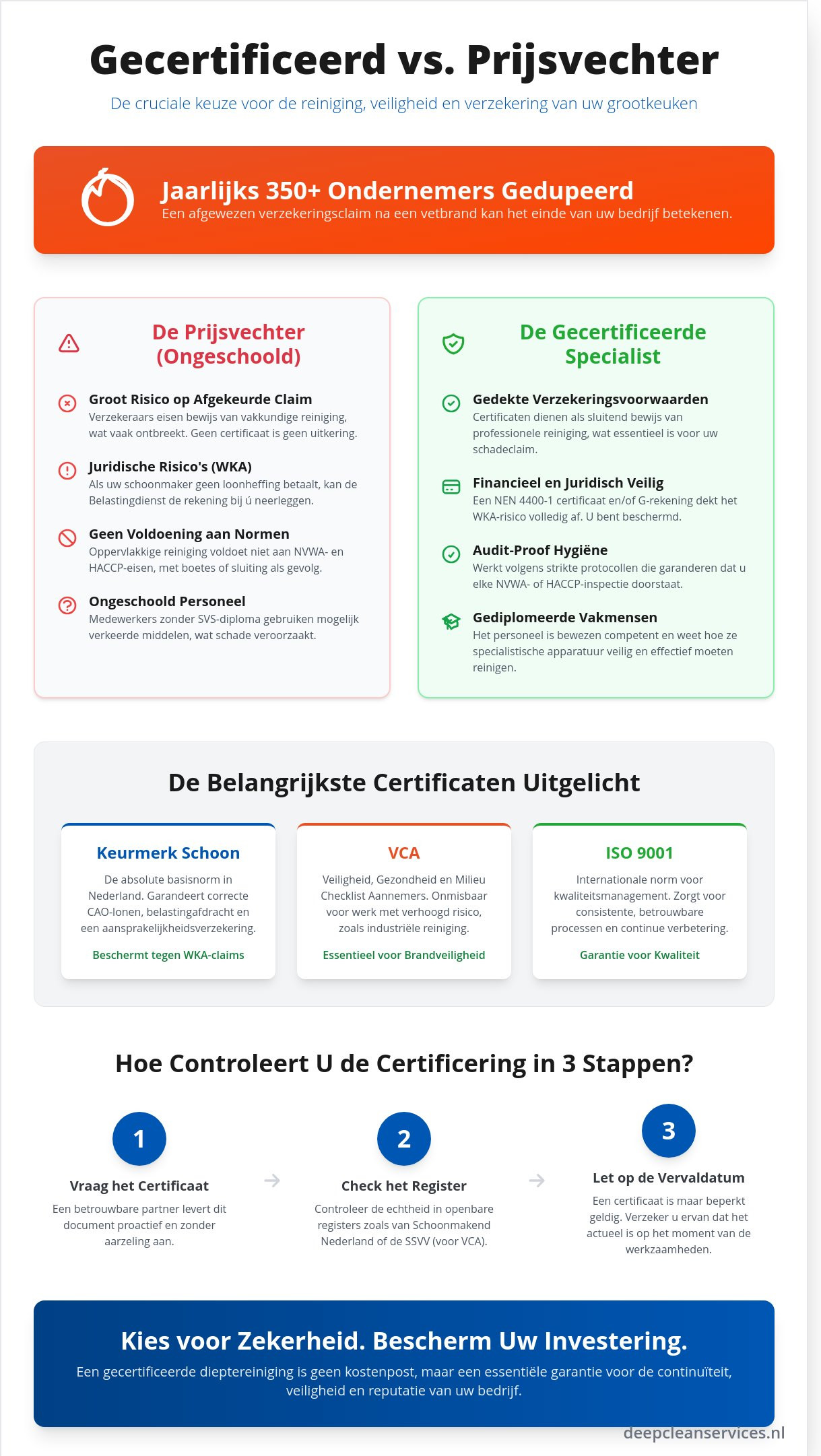 Gecertificeerd schoonmaakbedrijf: Waarom certificering essentieel is voor uw bedrijfsvoering