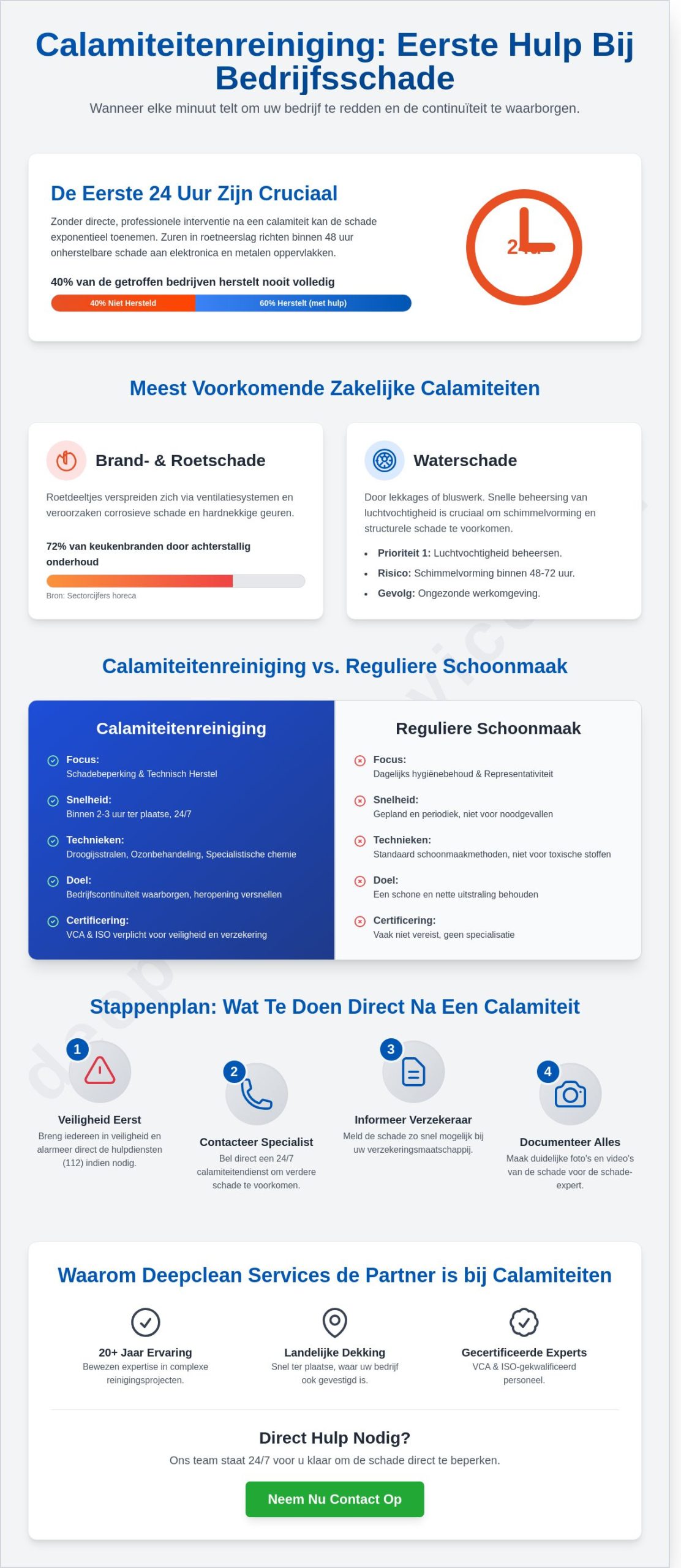 Calamiteitenreiniging in 2026: Directe Hulp bij Brand, Water en Hygiëne-incidenten