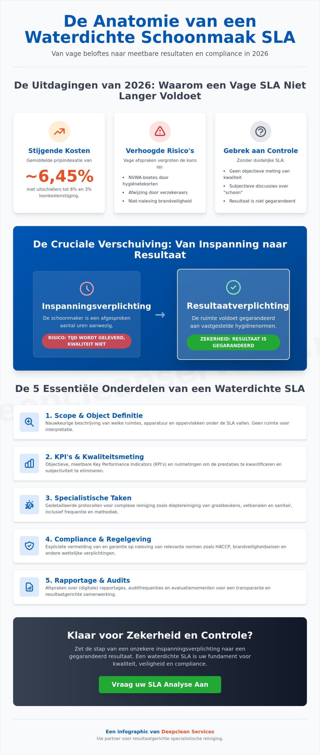 Service Level Agreement (SLA) Schoonmaak: De Complete Gids voor 2026